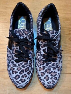 Cofi leather Women's Leopard Print Sneakers